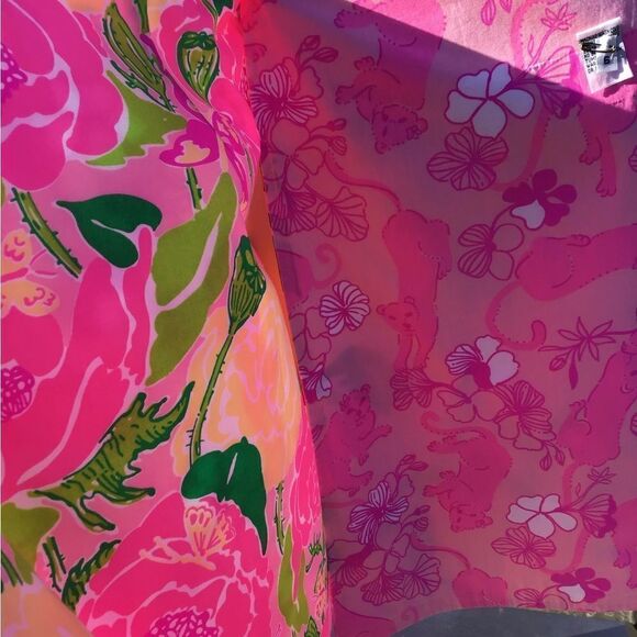 Lily Pulitzer Reversible Wrap Animal Print And Floral Skirt Size 6 - Picture 8 of 10
